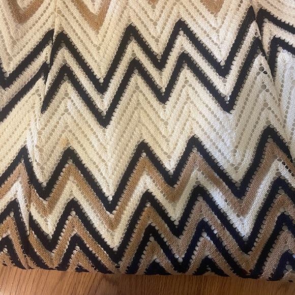 Sharagano Zigzag Lined Print Pattern Multi Occasion Lace Autumn Fall Office Work - Picture 3 of 7